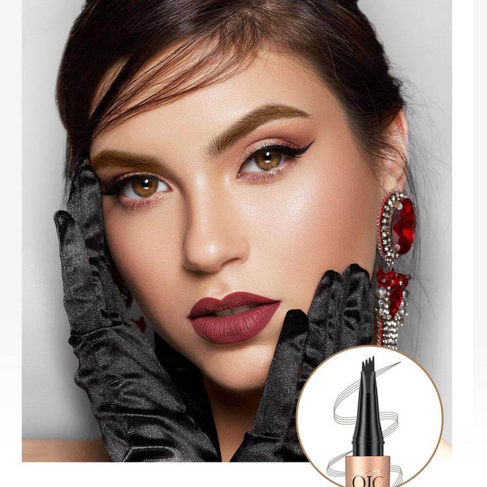 Creion pentru sprâncene 3D cu efect de microblading, Rose gold edition - TrendyZ