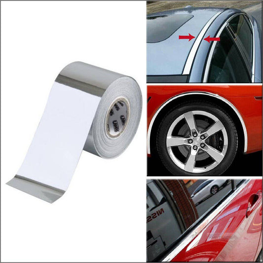 Rola folie crom pentru colantare bandouri sau ornamente auto 150 x 5cm - TrendyZ