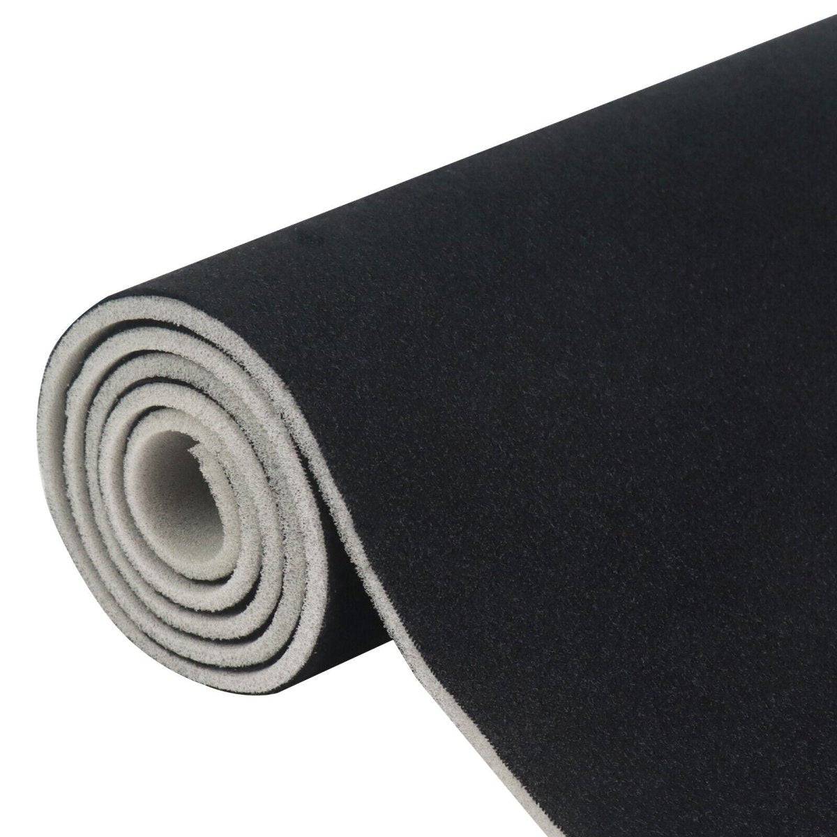Material pentru reconditionare plafon auto, material textil cu spate buretat, culoare Neagra, dimensiune 2m x 1,50m - TrendyZ
