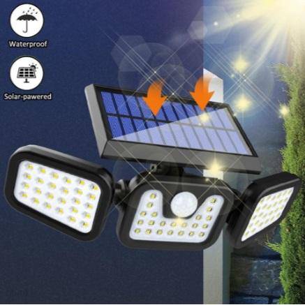 Lampa Solara LED, reglabila, model TRIO, cu senzor crepuscular si senzor de miscare - TrendyZ
