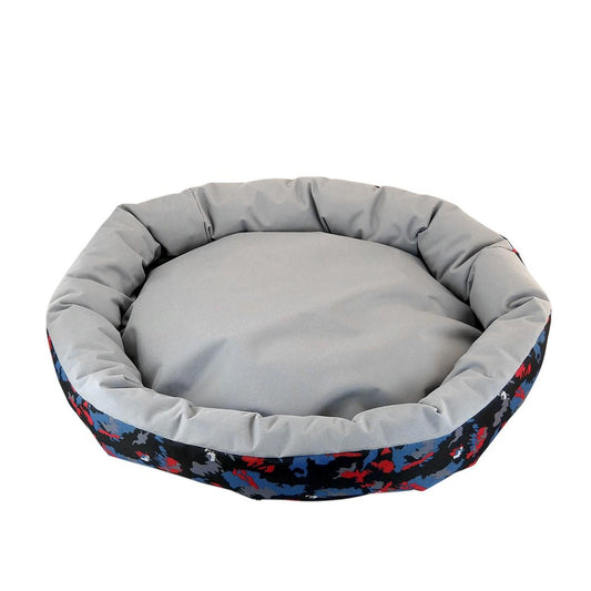 Culcus din material impermeabil pentru caine/pisica, model Camuflaj, 77 cm - TrendyZ