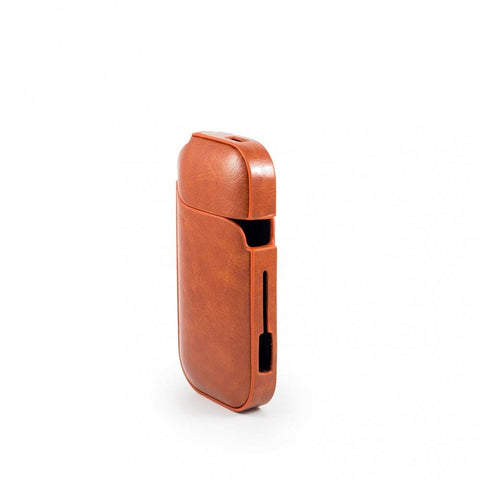 Husa Flippy pentru IQOS 2.4 Plus, Capac de Protectie, Anti Soc si Zgarieturi, din Piele Ecologica, 43 g, 12 x 6 x 2.5 cm, Portocaliu - TrendyZ