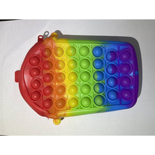 Jucarie antistres din silicon, Flippy, Geanta Pop It, Milkshake, Model 3, Multicolor - TrendyZ