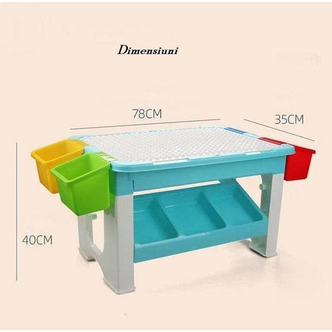 Masa de joaca pentru construit, 69 piese incluse - TrendyZ