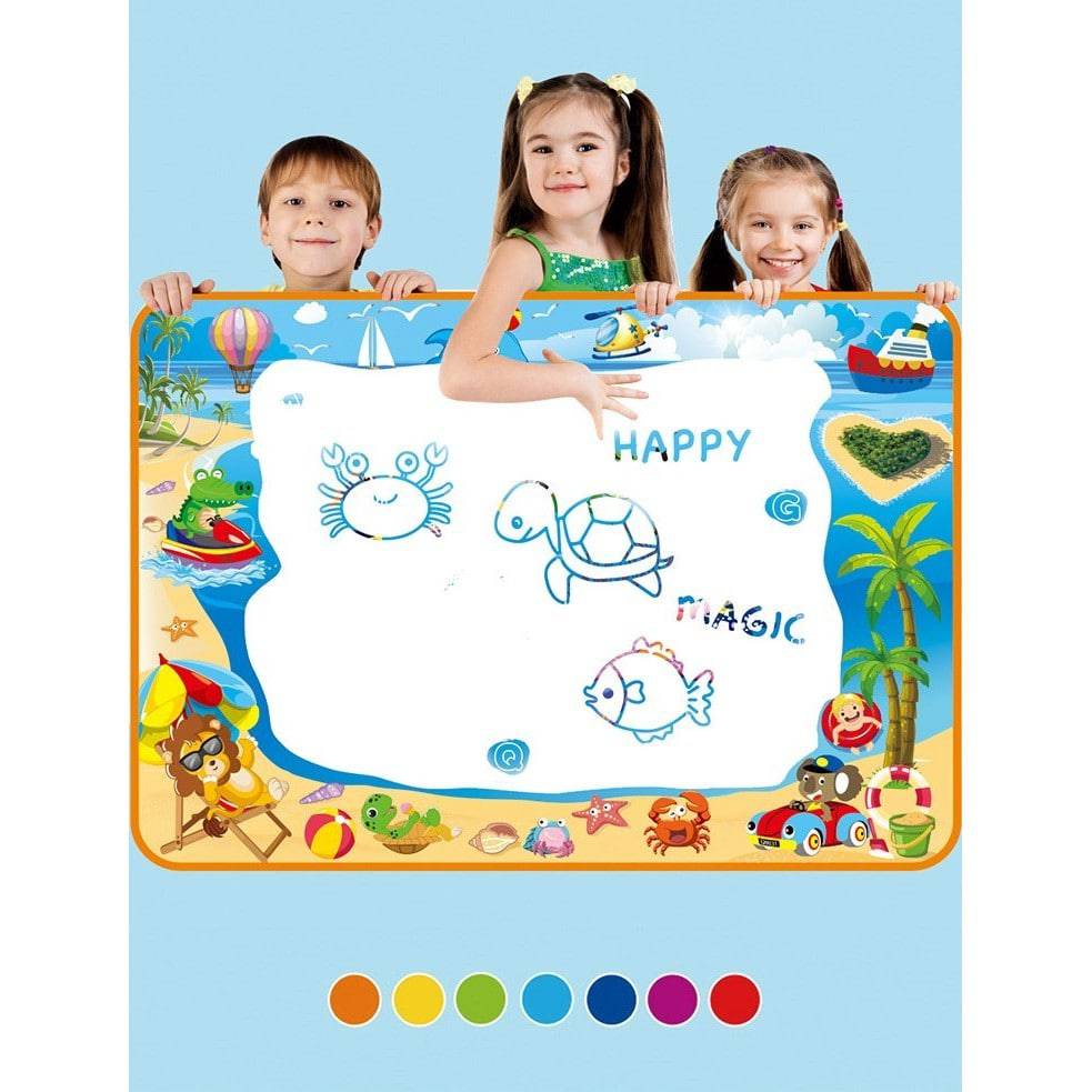 Jucarie educativa de colorat cu apa, covorasul magic, 100x70 cm - TrendyZ