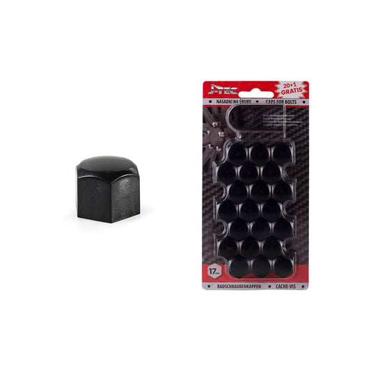 Set capace prezoane 17 mm, culoare Negru - TrendyZ