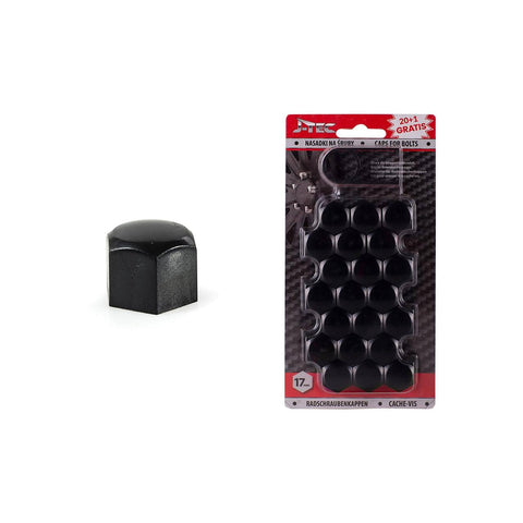 Set capace prezoane 17 mm, culoare Negru - TrendyZ