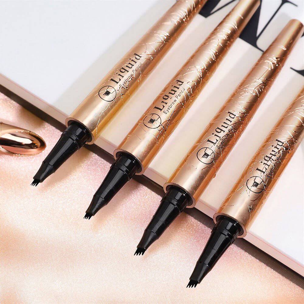 Creion pentru sprâncene 3D cu efect de microblading, Rose gold edition - TrendyZ