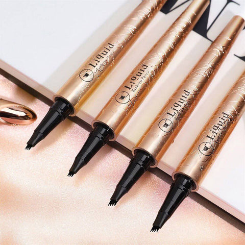 Creion pentru sprâncene 3D cu efect de microblading, Rose gold edition - TrendyZ